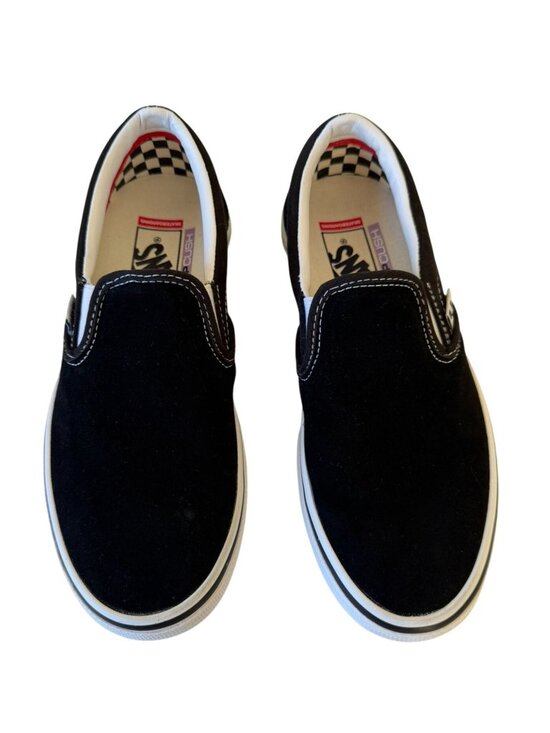 Vans Other - Vans Skate Classic Slip On PopCush Black White Sneakers Men's 5.5 Streetwear NEW